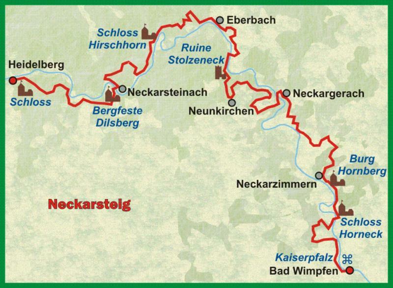 Neckarblick,natur, Altstadt * Hirschhorn